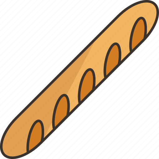 Baguette, bread, loaf, bakery, crust icon - Download on Iconfinder