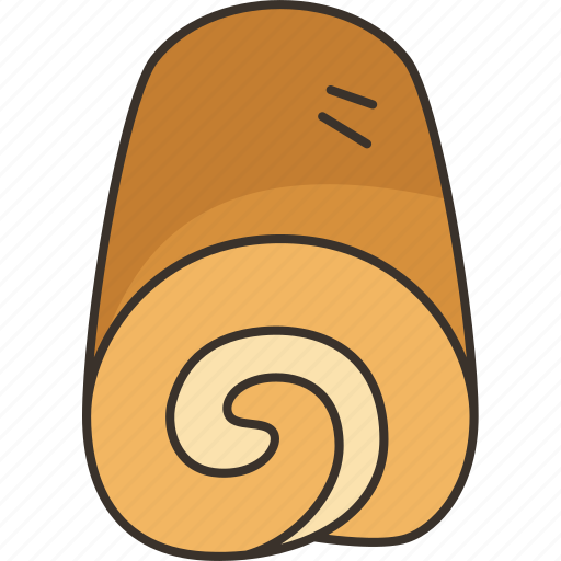 Cake, roll, sponge, cream, sweet icon - Download on Iconfinder