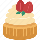 cupcake, strawberry, baked, dessert, homemade
