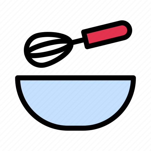 Bakery, bowl, cooking, mixing, whisk icon - Download on Iconfinder