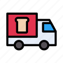 bakery, bread, delivery, lorry, truck