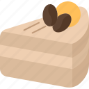 cake, coffee, dessert, baked, pastry