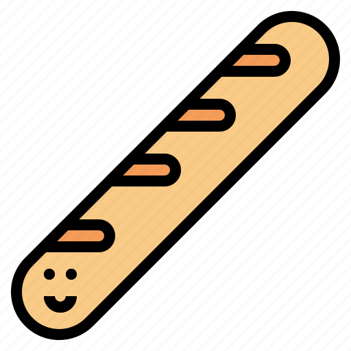 Baguette, bread, food, oaf icon - Download on Iconfinder