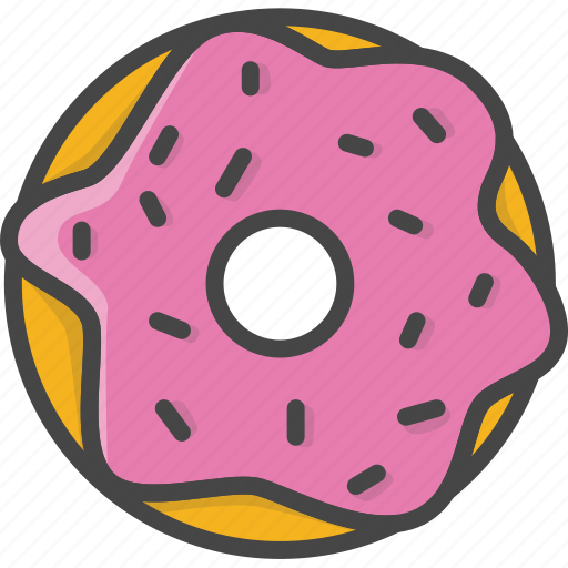 Bakery, donut, doughnut, filled, food, outline, pastry icon - Download on Iconfinder