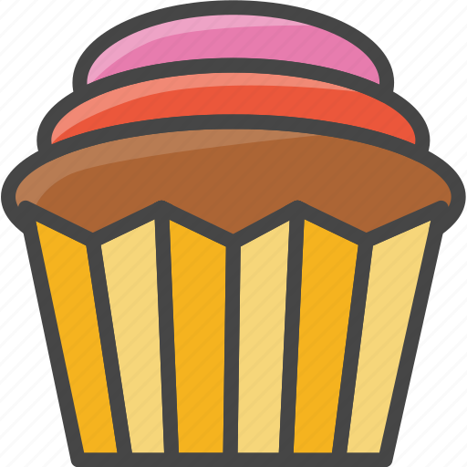 Bakery, cupcakepastry, filled, food, outline icon - Download on Iconfinder