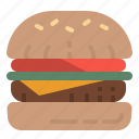 bun, burger, fast, food, hamburger