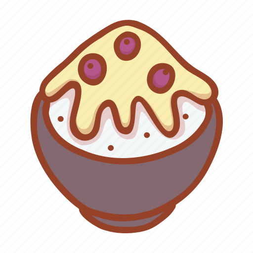 Bingsu, bowl, food, korean dessert, milk, sweet, tasty icon - Download on Iconfinder