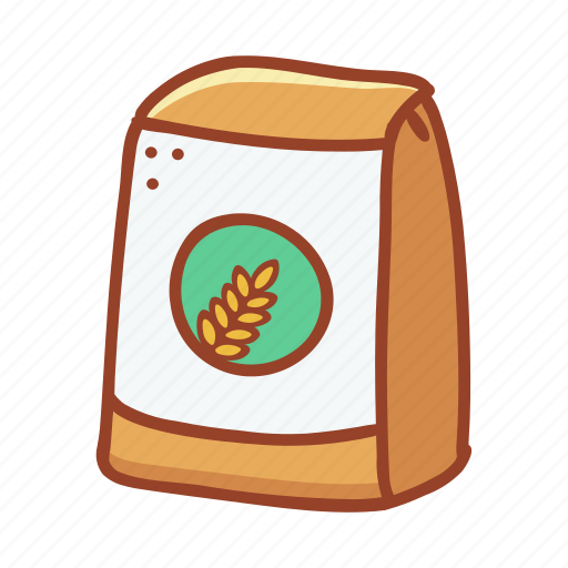Bakery, cooking, doodle, flour, food, ingredient, wheat icon - Download on Iconfinder