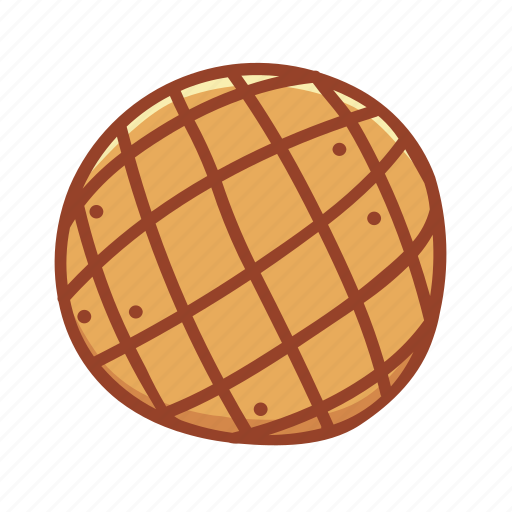 Bakery, bread, bun, food, japanese bread, melon bread, sweet icon - Download on Iconfinder