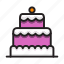 birthday cake, cake, cream cake, kitchen, wedding cake 