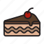 bakery, breakfast, cake, dessert, layer cake, piece, piece of cake 