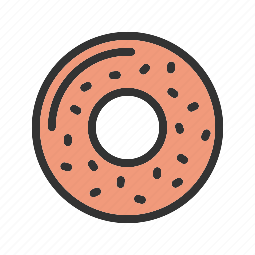 Baked, cafe, dessert, donut, doughnut, sprinkles, sweet icon - Download on Iconfinder