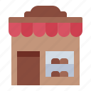 bakery, shop, store, cafe, building, food, pastry