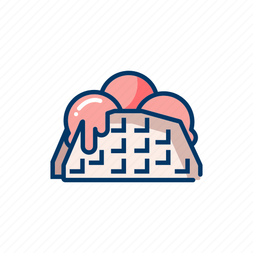 Bakery, dessert, ice cream waffle, milky, sweet icon - Download on Iconfinder