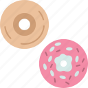 donuts, glazed, sugar, pastry, dessert