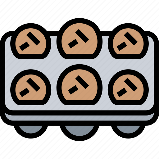 Muffin, pan, cupcake, baked, dessert icon - Download on Iconfinder