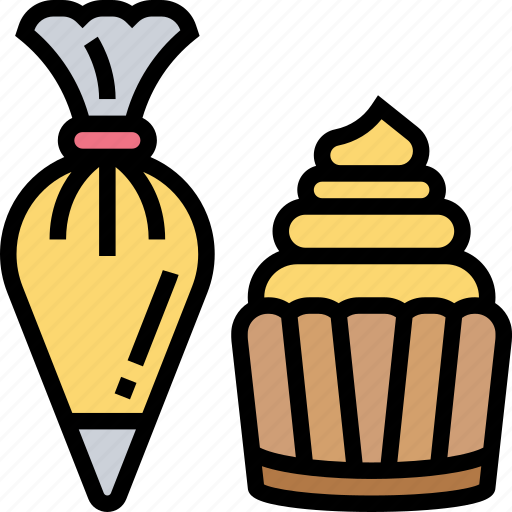 Piping, tips, pastry, bag, cake icon - Download on Iconfinder