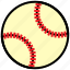 ball, baseball, filled, outline, sport 
