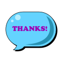 balloon text, thanks, message, chat, communication, talk, expression