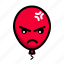 angry, baloon, emoticon, resentfull 