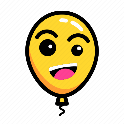 Baloon, craze, emoticon, weird icon - Download on Iconfinder