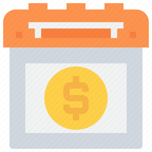 Banking, business, calendar, coin, money, payment, planning icon - Download on Iconfinder