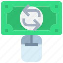 arrow, exchange, money, online, payment