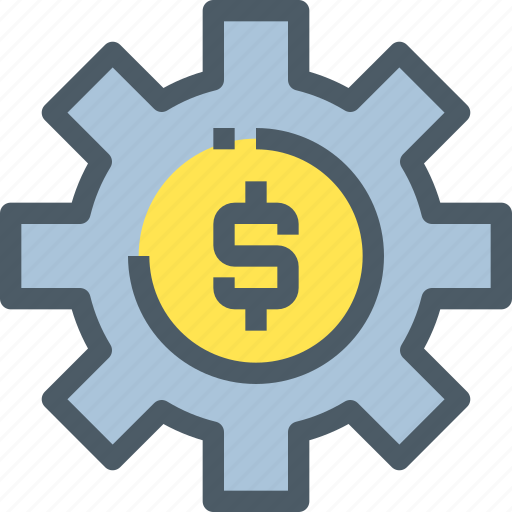 Bank, banking, finance, gear, making, money, process icon - Download on Iconfinder