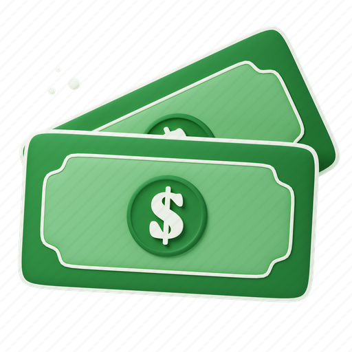 Money, dollar, dollars, coin, cash, business, banking 3D illustration - Download on Iconfinder