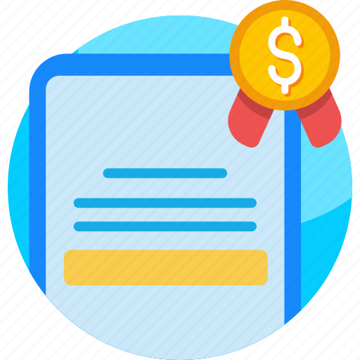 Certificated, money, bank, finance icon - Download on Iconfinder