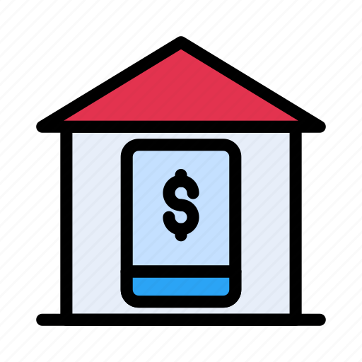 Dollar, house, mobile, onlinebanking, payment icon - Download on Iconfinder