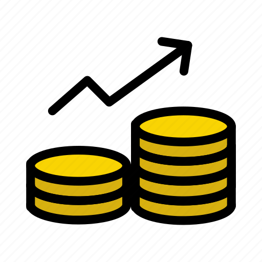 Banking, coins, growth, increase, money icon - Download on Iconfinder