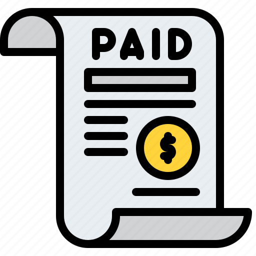 Invoice, paid, expend, banking icon - Download on Iconfinder