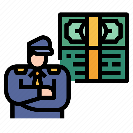 Security, guard, force, banknote, man icon - Download on Iconfinder