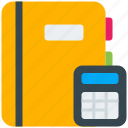 accounting, banking, calculator, notebook, book, finance, financial