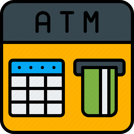 Atm, banking, machine, cash, credit, card, point icon - Download on Iconfinder
