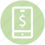 dollar, mobile, mobile phone, online marketing, online shopping, phone, smartphone 