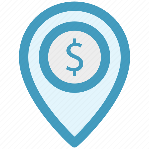Dollar, gps, location, location marker, location pin, location pointer, navigation icon - Download on Iconfinder