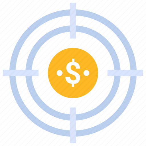Target, audience, currency, finance, profit, business, goal icon - Download on Iconfinder