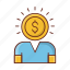 creative, dollar, avatar, finance, money 