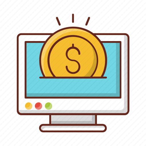 Online, finance, banking, dollar, screen icon - Download on Iconfinder