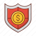 shield, finance, banking, dollar, money 