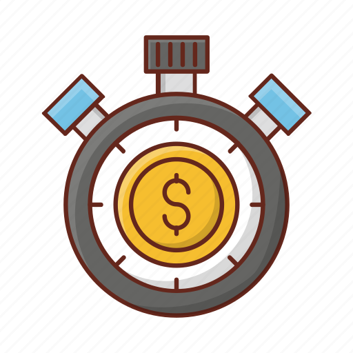 Stopwatch, deadline, timer, dollar, finance icon - Download on Iconfinder