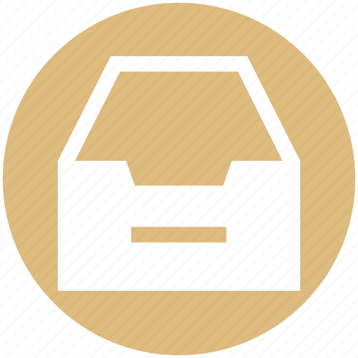 Archive, box, draw, open, paper box icon - Download on Iconfinder