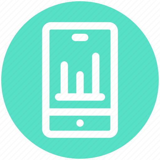 Analysis, analytics, business phone, graph, info graphic, mobile, mobile graph icon - Download on Iconfinder