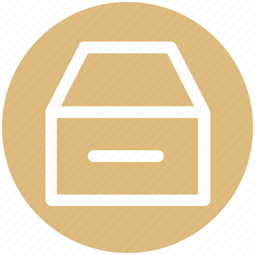 Archive, box, draw, open, paper box icon - Download on Iconfinder