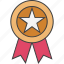 award, award badge, badge, ribbon badge, star badge 