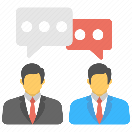 Business conversation, business dialogue, business meeting, conference, professionals meeting icon - Download on Iconfinder