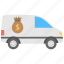 armored car, armored cash transport, armored van, money truck, security van 