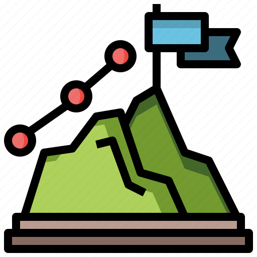 Achievement, education, landscape, mountains, nature, objective, strategy icon - Download on Iconfinder